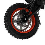 Electric Dirt Bike Rogue MX-01 | Hydraulic Disc Brake with Motorcycle-Grade Rear Wheel Detail