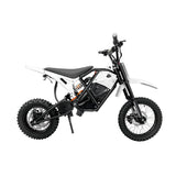 3000W Electric Dirt Bike Rogue MX-01 | Right Side View with 23Ah Aerospace-grade Battery Cells and Full Hydraulic Suspension