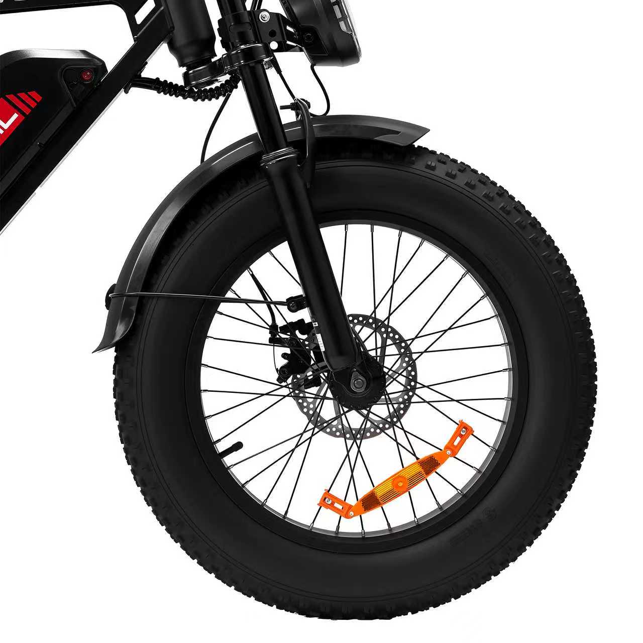 20 inch all-terrain fat tires on Emortal V20 Pro electric bike | puncture resistant off-road e-bike tires with strong grip