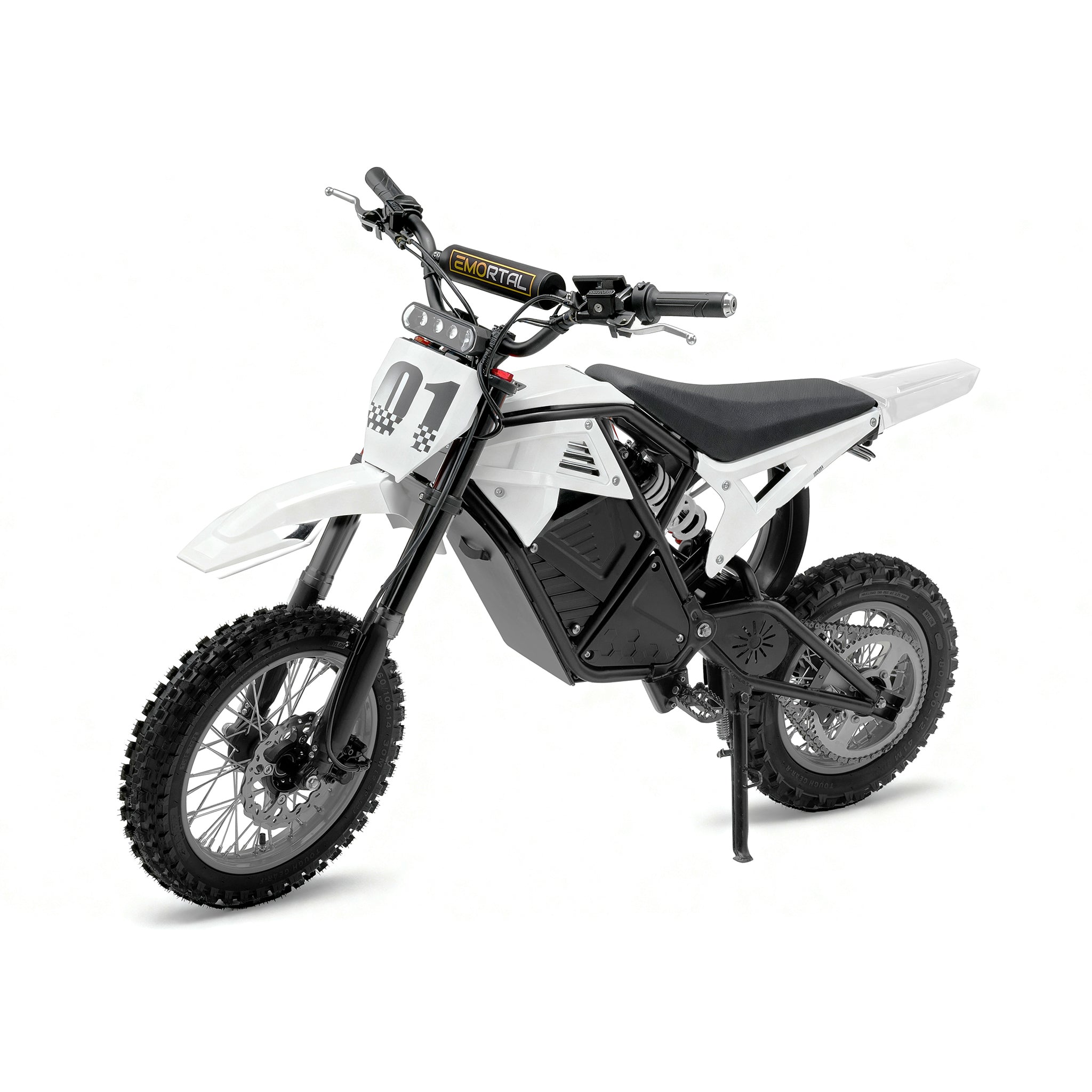 3000W Electric Dirt Bike Rogue MX-01 White | Off-Road Motorcycle-Grade Tires with Hydraulic Suspension