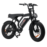 Emortal V20 Pro Fat Tire Electric Bike | Retro Moped Style Commuter E-Bike with LED Headlight & Dual Suspension