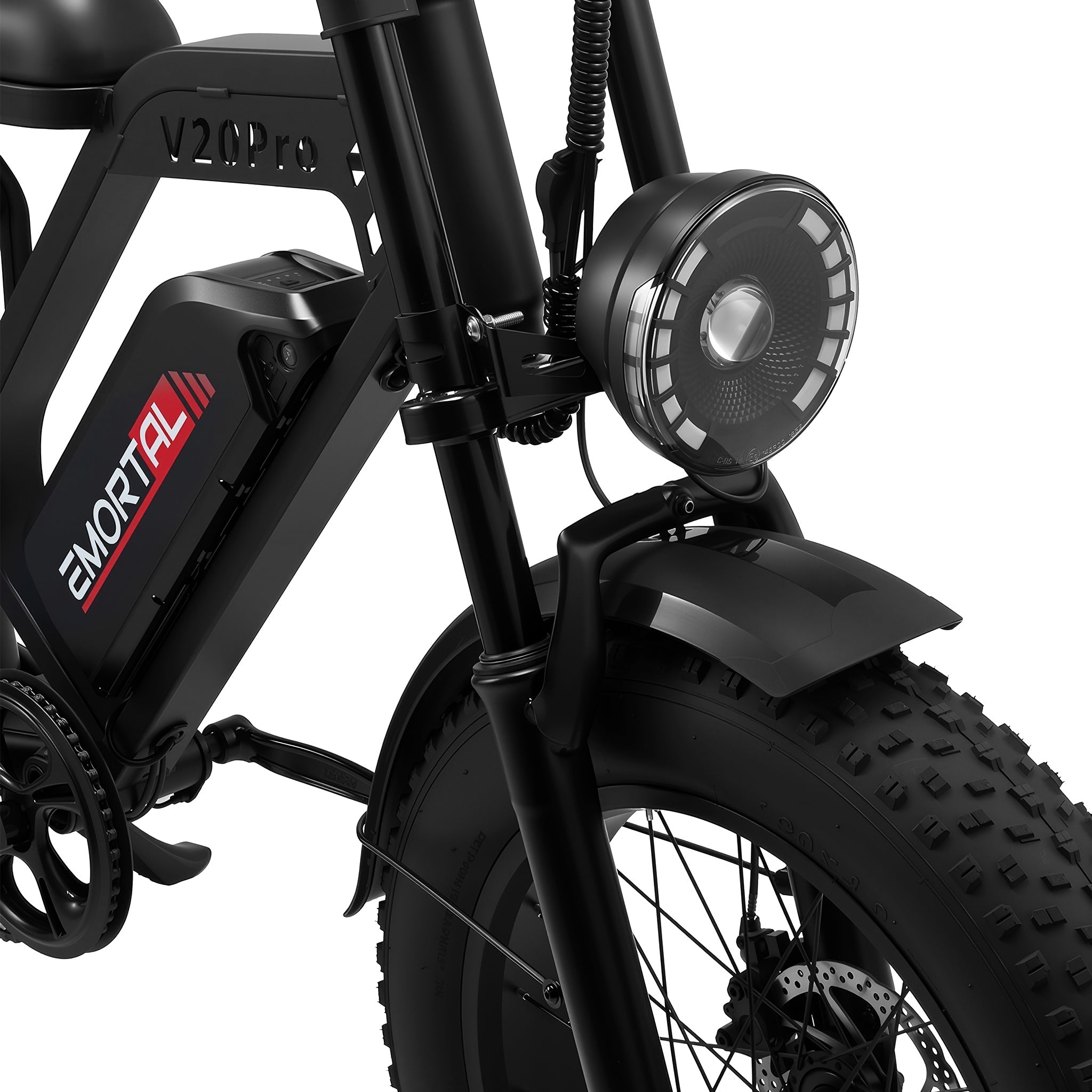 Emortal V20 Pro 1000W Electric Commuter Bike | Hydraulic Suspension Fork with Shock Absorbers for All-Terrain Rides